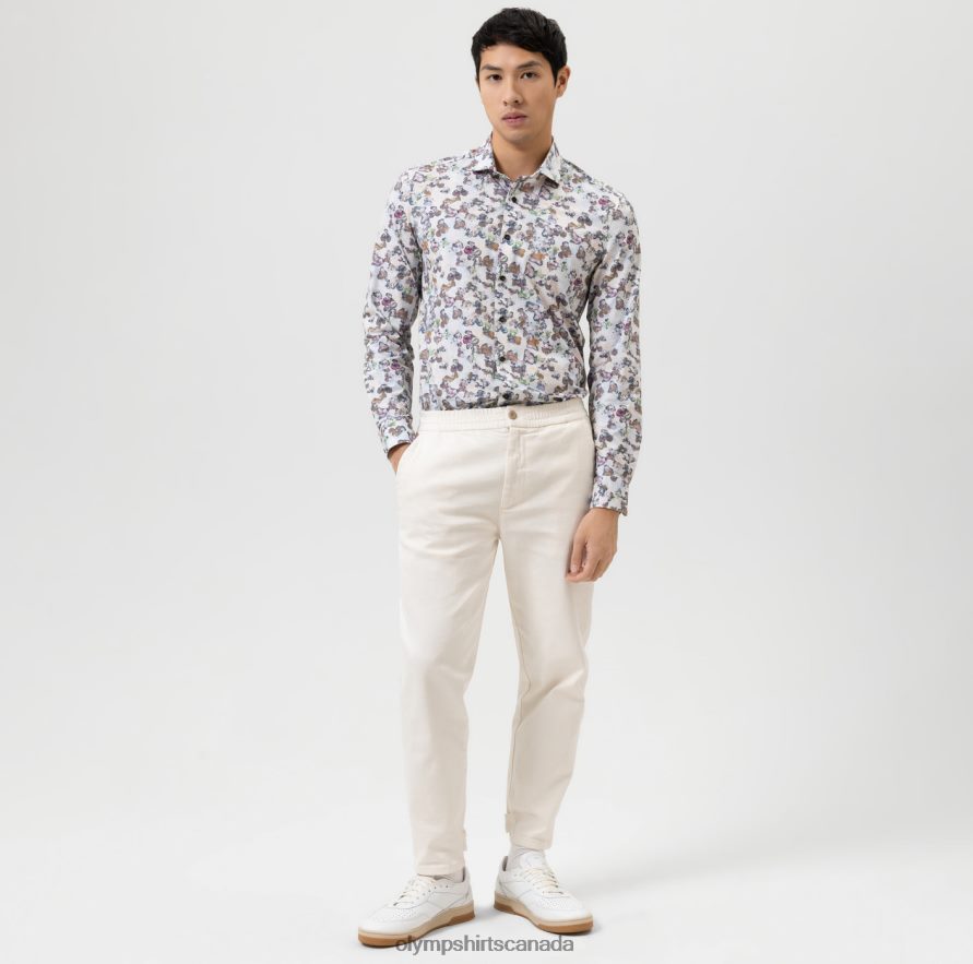 OLYMP Level Five 24/Seven Body Fit Business Shirt Kent Natural H2P42H659 Clothing