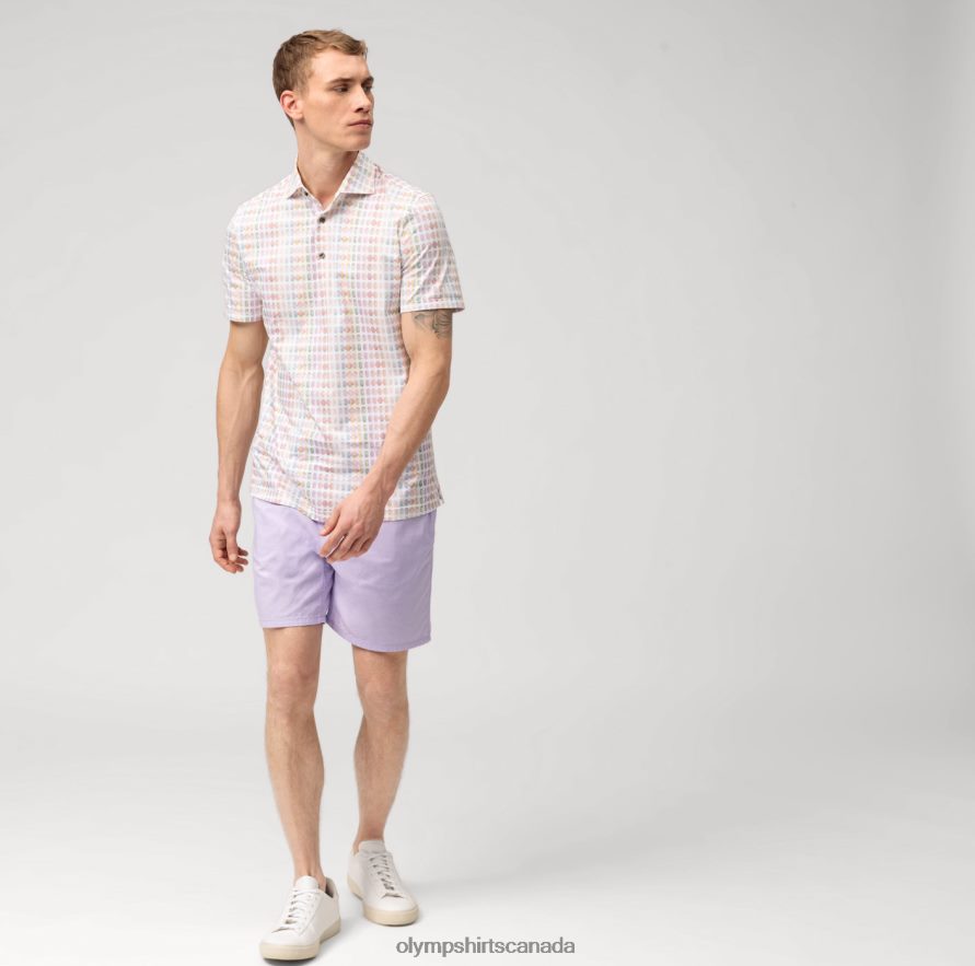 OLYMP Level Five 24/Seven Body Fit Business Shirt Kent Pink H2P42H782 Clothing