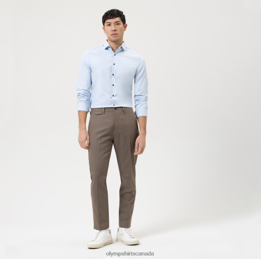 OLYMP Level Five 24/Seven Body Fit Business Shirt Long Sleeve Extra Long Modern Kent Bleu H2P42H899 Clothing