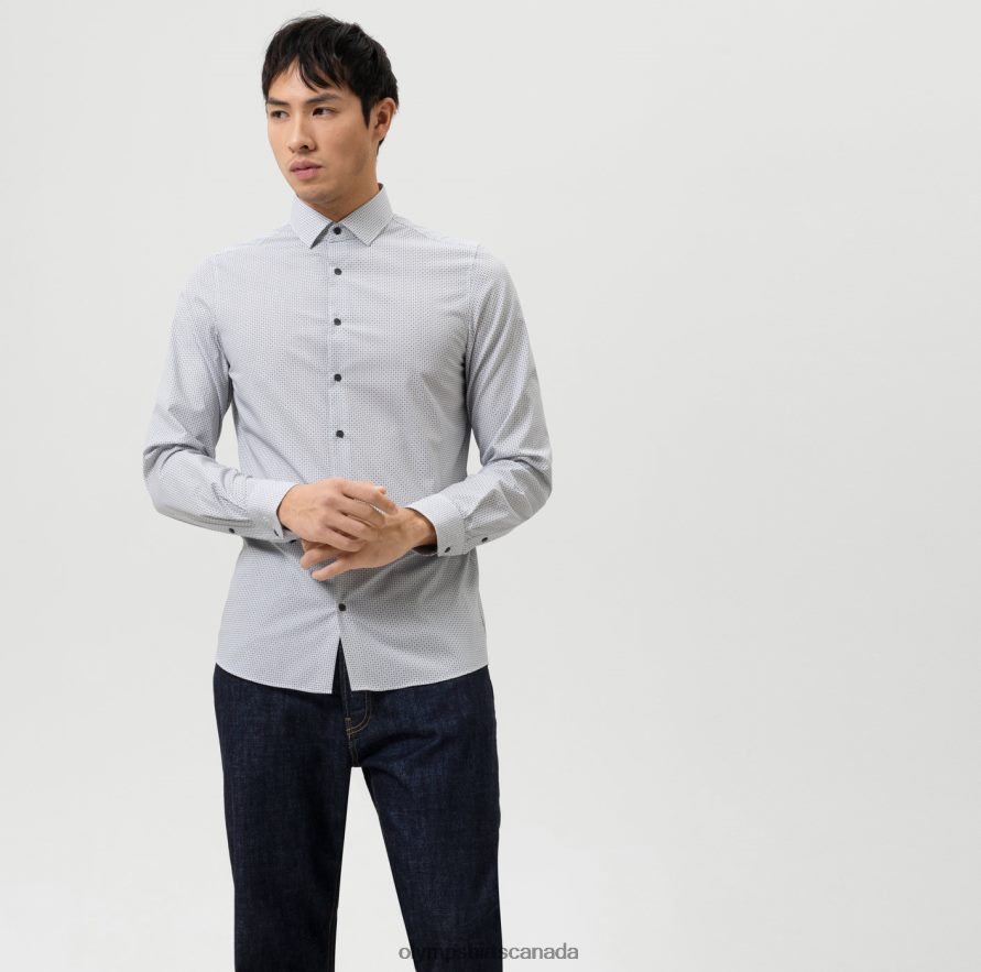 OLYMP Level Five 24/Seven Body Fit Business Shirt Modern Kent Black H2P42H781 Clothing