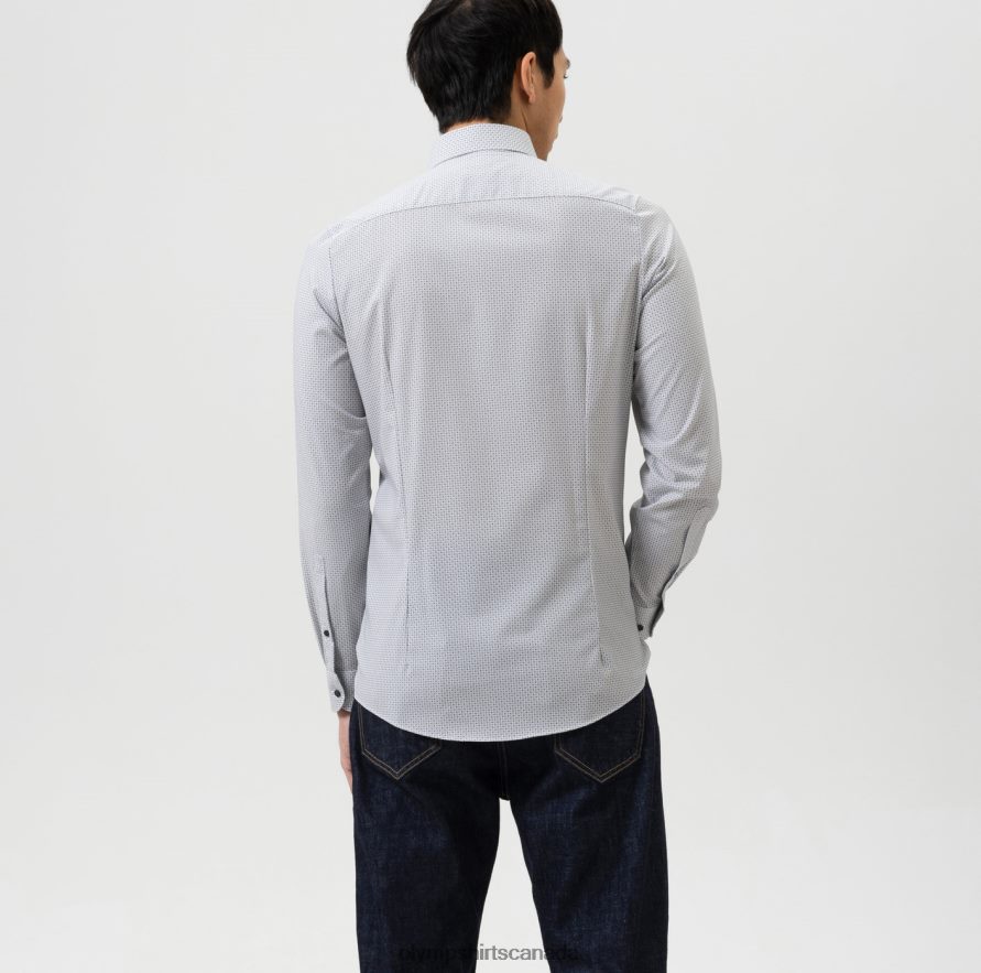 OLYMP Level Five 24/Seven Body Fit Business Shirt Modern Kent Black H2P42H781 Clothing