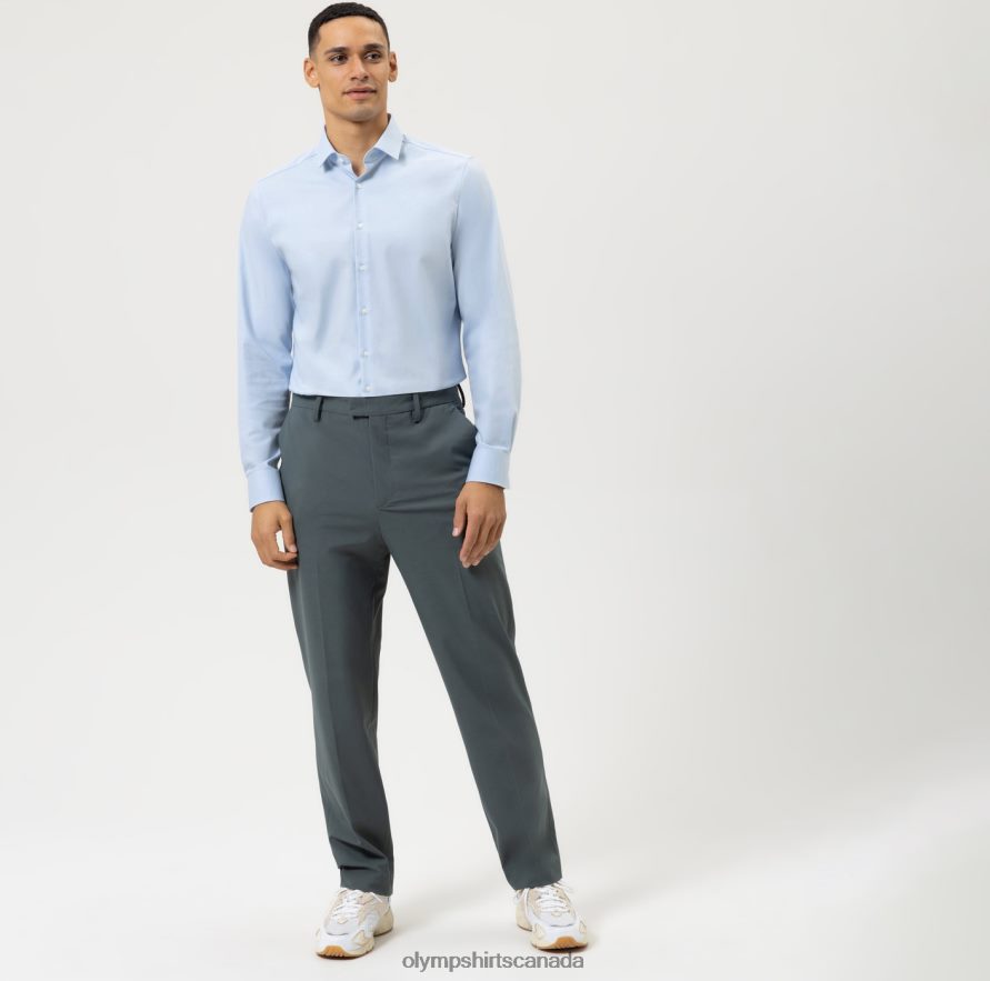 OLYMP Level Five 24/Seven Body Fit Business Shirt Modern Kent Bleu H2P42H419 Clothing