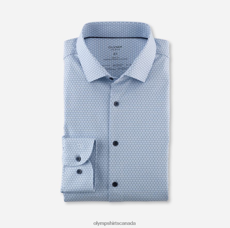OLYMP Level Five 24/Seven Body Fit Business Shirt Modern Kent Bleu H2P42H740 Clothing
