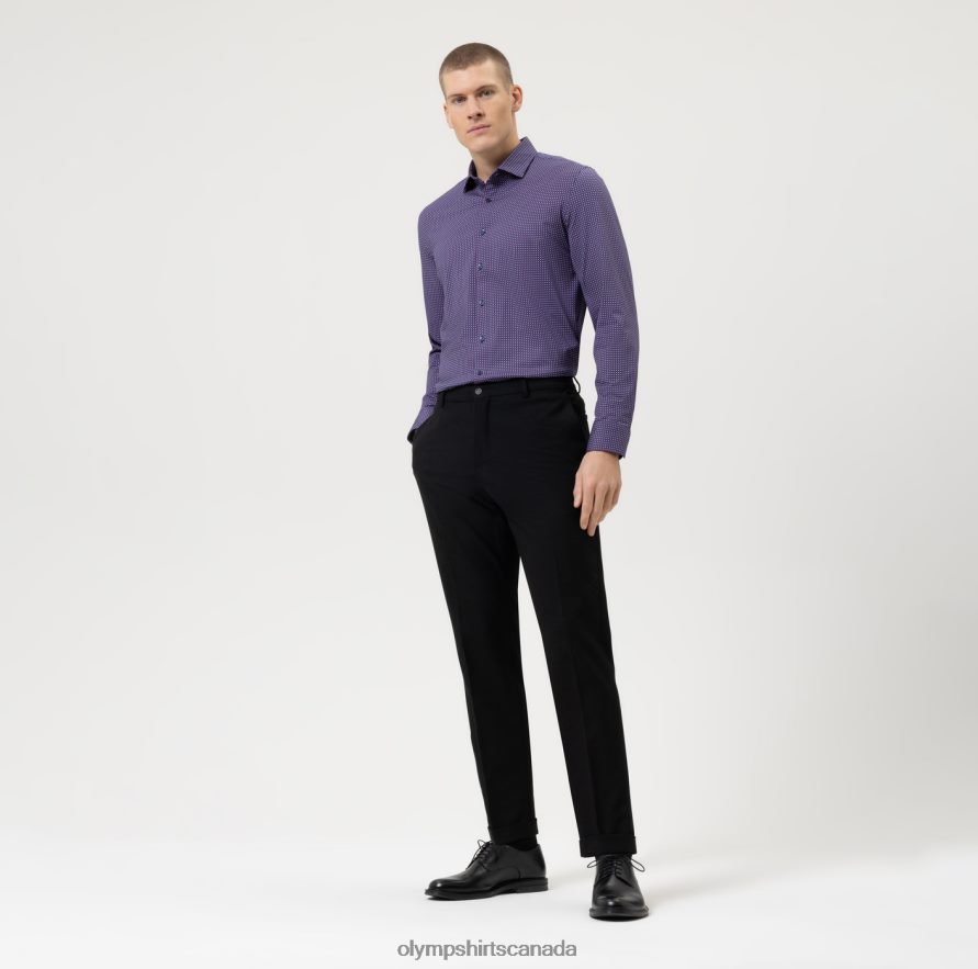 OLYMP Level Five 24/Seven Body Fit Business Shirt Modern Kent Fuchsia H2P42H401 Clothing