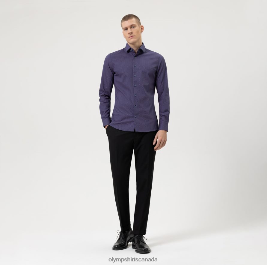 OLYMP Level Five 24/Seven Body Fit Business Shirt Modern Kent Fuchsia H2P42H702 Clothing