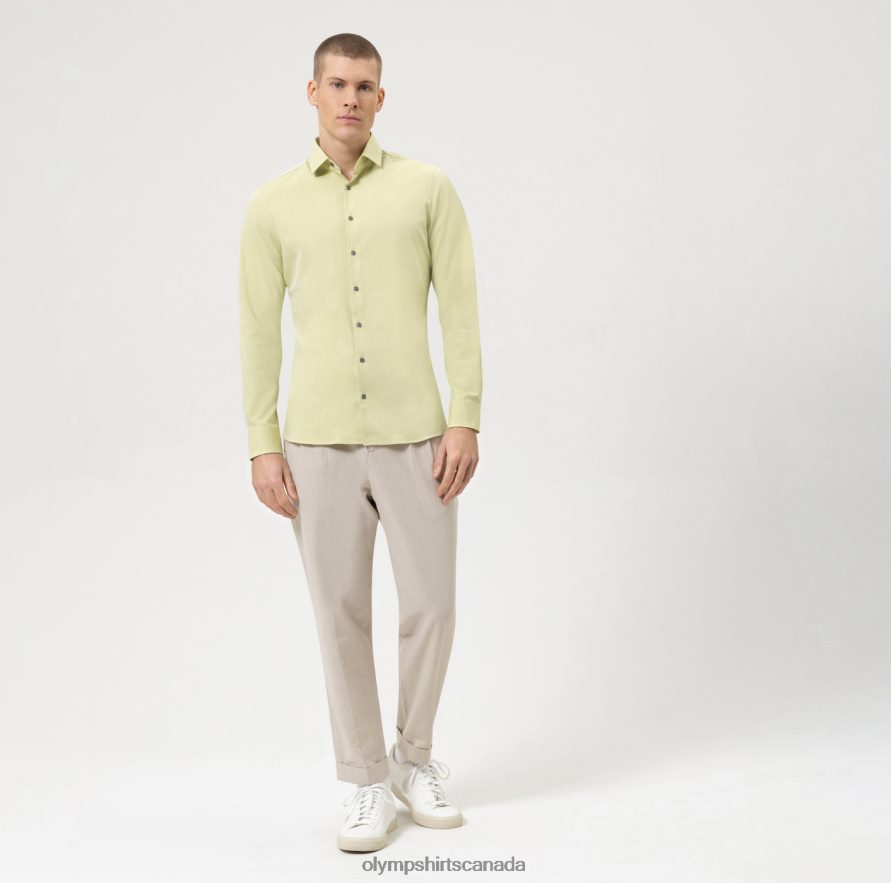 OLYMP Level Five 24/Seven Body Fit Business Shirt Modern Kent Green H2P42H349 Clothing