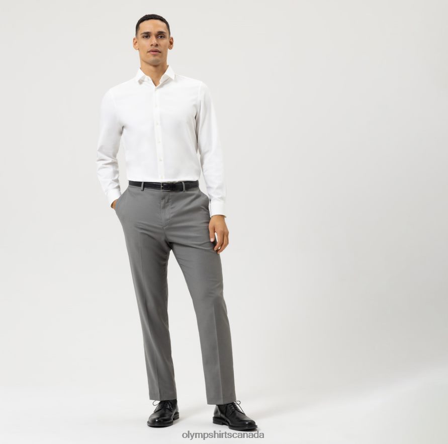 OLYMP Level Five 24/Seven Body Fit Business Shirt Modern Kent Light Beige H2P42H437 Clothing