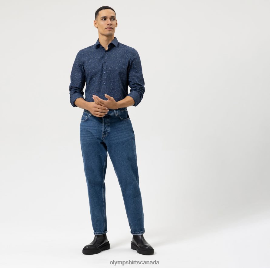 OLYMP Level Five 24/Seven Body Fit Business Shirt Modern Kent Lime H2P42H420 Clothing