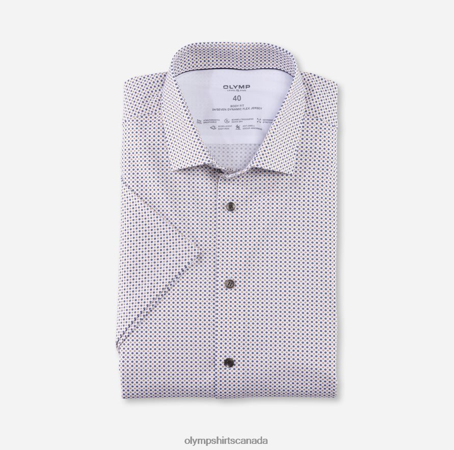 OLYMP Level Five 24/Seven Body Fit Business Shirt Modern Kent Natural H2P42H629 Clothing