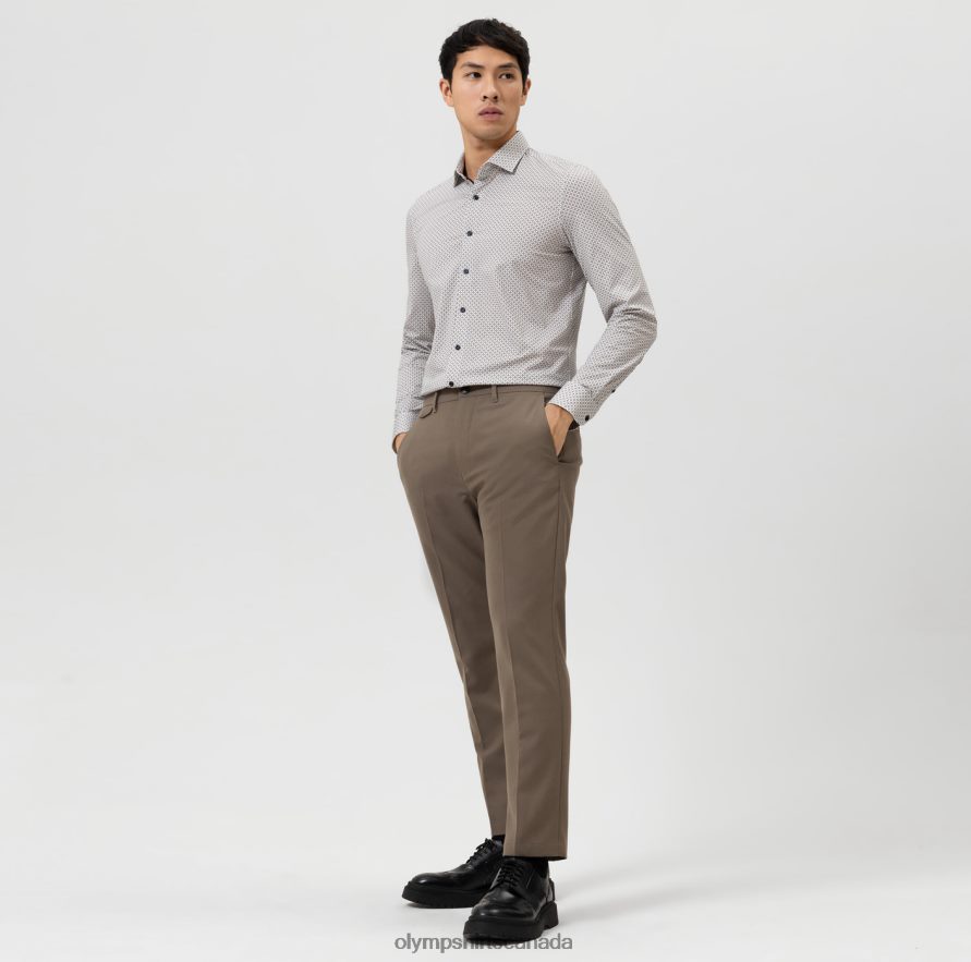 OLYMP Level Five 24/Seven Body Fit Business Shirt Modern Kent Natural H2P42H647 Clothing