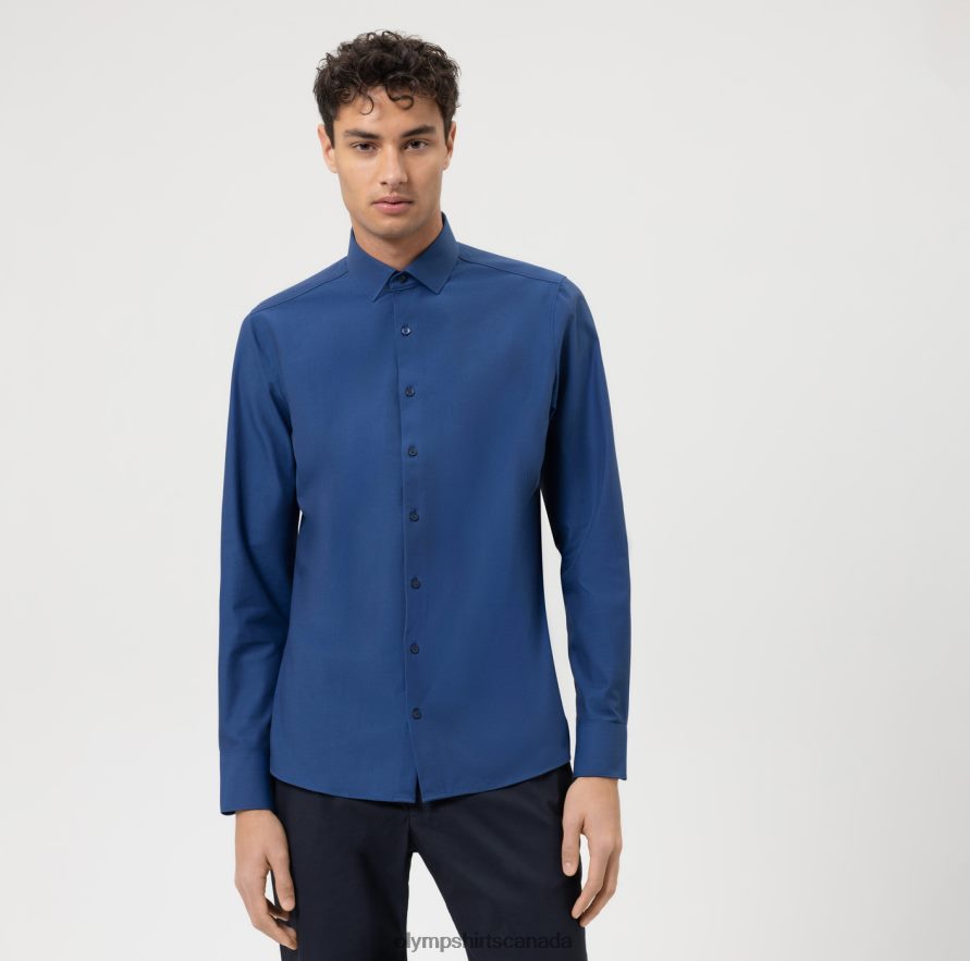 OLYMP Level Five 24/Seven Body Fit Business Shirt Modern Kent Nuremberg Blue H2P42H364 Clothing