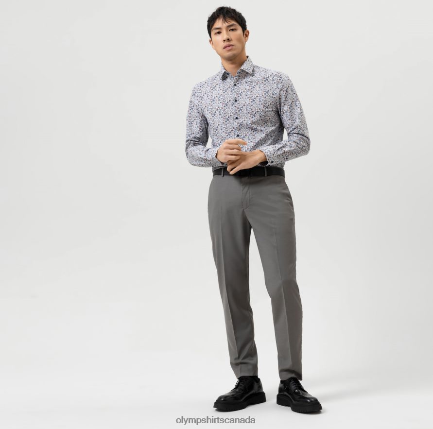 OLYMP Level Five 24/Seven Body Fit Business Shirt Modern Kent Red H2P42H778 Clothing