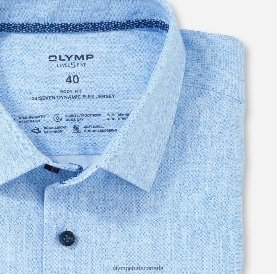 OLYMP Level Five 24/Seven Body Fit Business Shirt Modern Kent Royal H2P42H501 Clothing