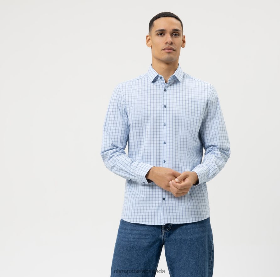 OLYMP Level Five 24/Seven Body Fit Business Shirt Modern Kent Royal H2P42H518 Clothing