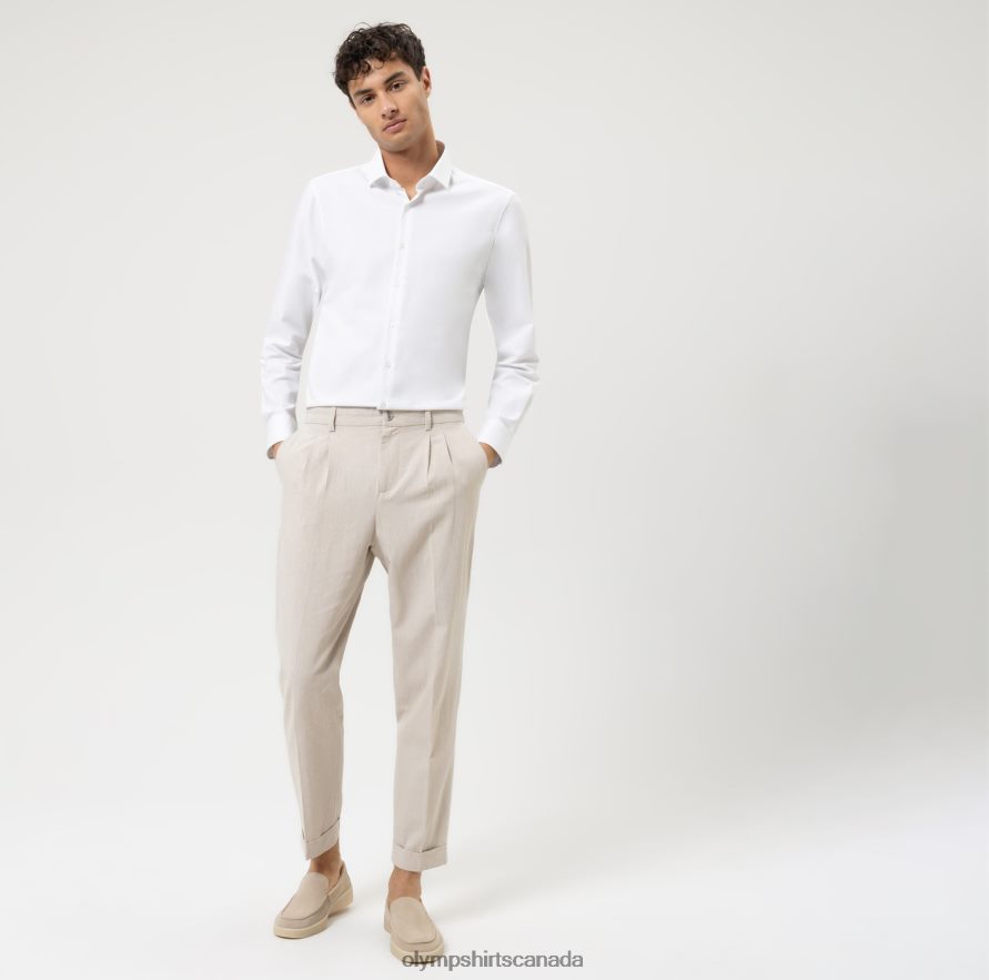 OLYMP Level Five 24/Seven Body Fit Business Shirt Modern Kent White H2P42H391 Clothing