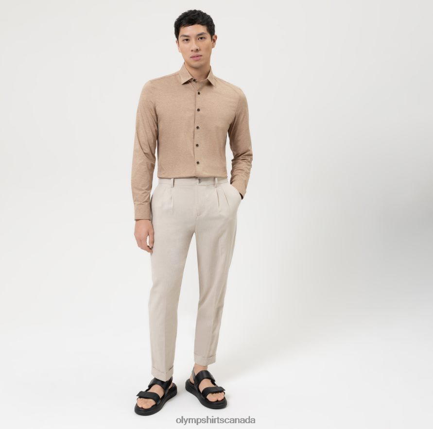 OLYMP Level Five 24/Seven Body Fit Business Shirt New York Kent Natural H2P42H347 Clothing