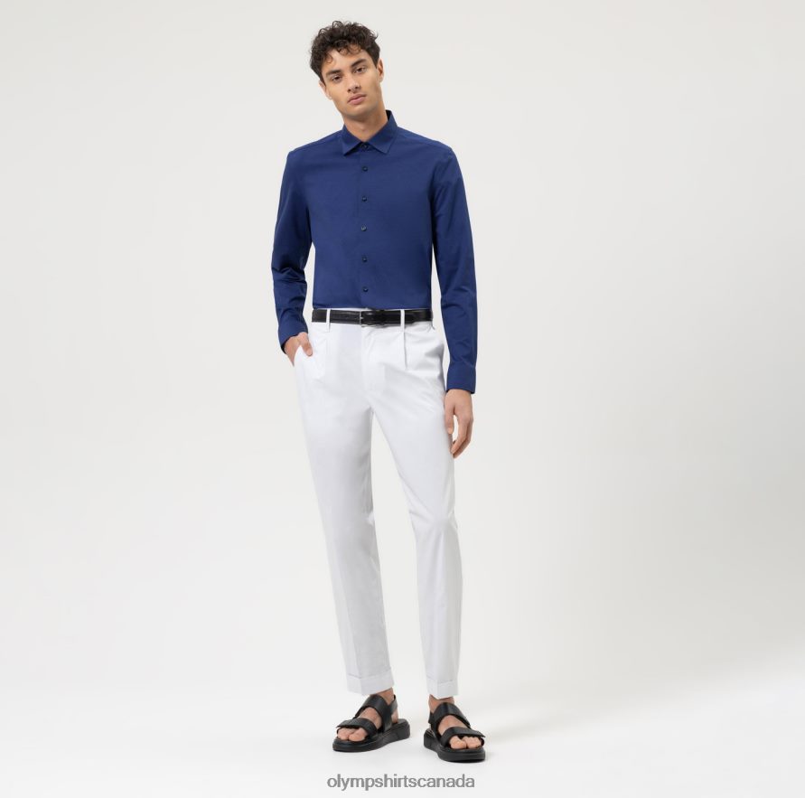 OLYMP Level Five 24/Seven Body Fit Business Shirt New York Kent Royal H2P42H375 Clothing