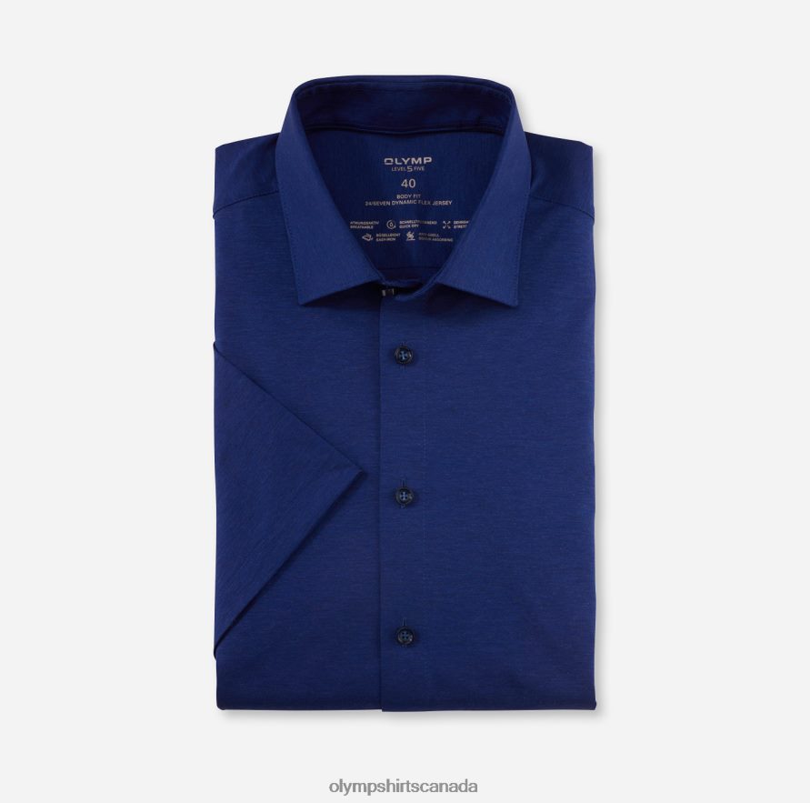 OLYMP Level Five 24/Seven Body Fit Business Shirt New York Kent Royal H2P42H514 Clothing