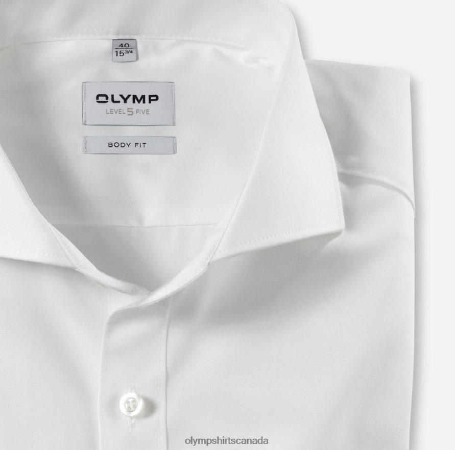 OLYMP Level Five Body Fit Business Shirt Cutaway Light Beige H2P42H837 Clothing