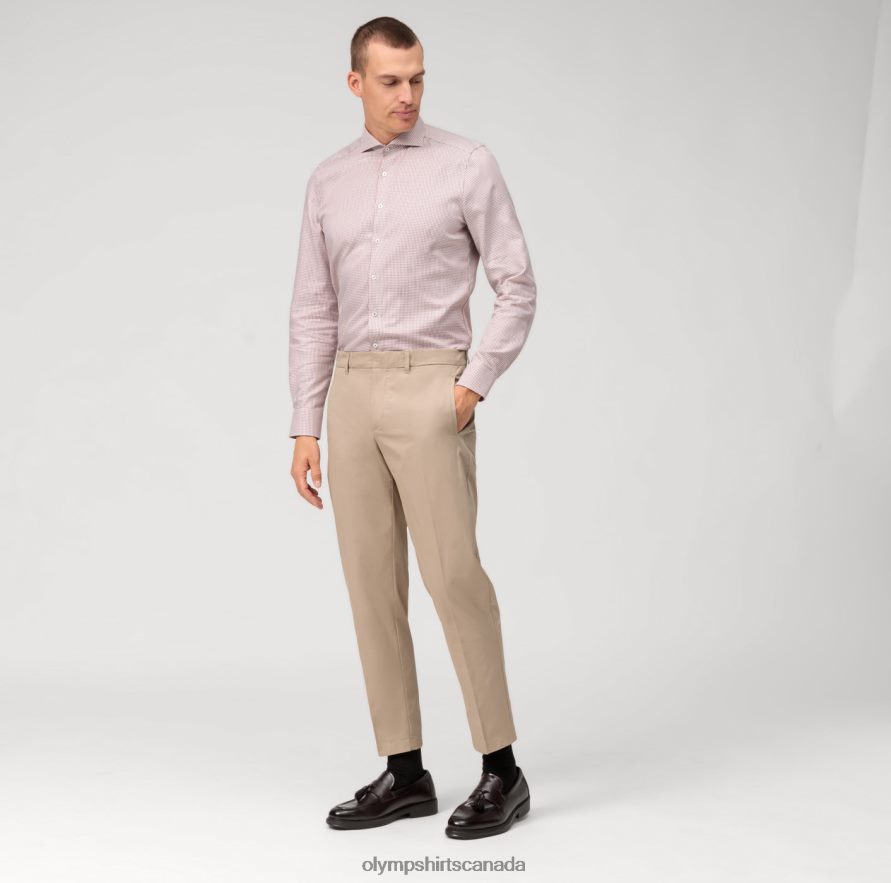 OLYMP Level Five Body Fit Business Shirt Cutaway Red H2P42H474 Clothing