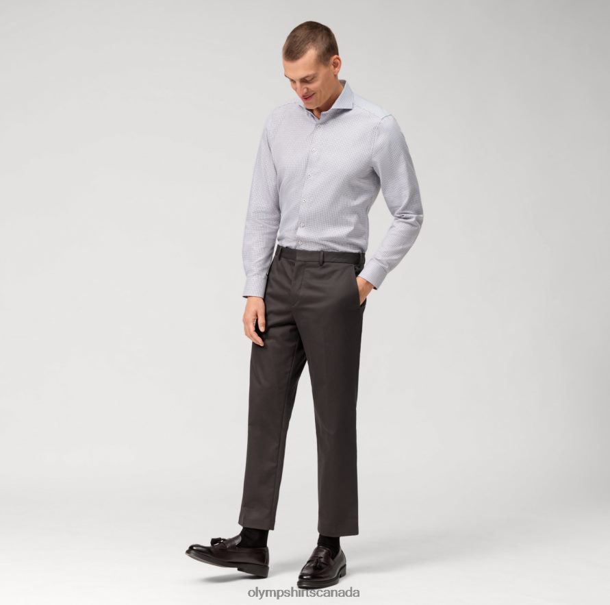 OLYMP Level Five Body Fit Business Shirt Cutaway Reddish Brown H2P42H522 Clothing