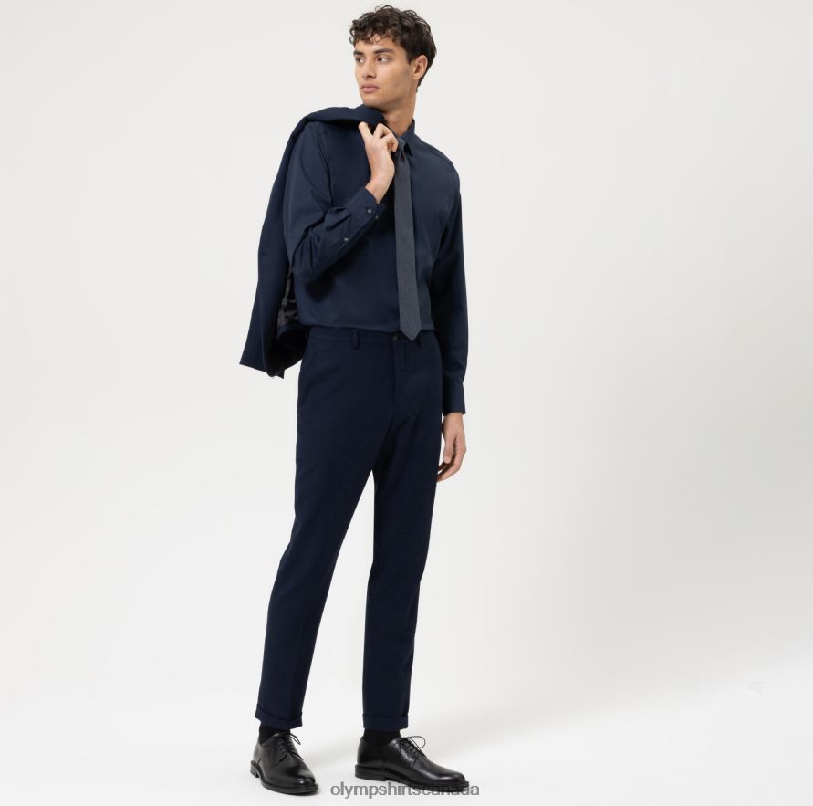 OLYMP Level Five Body Fit Business Shirt Long Sleeve Extra Long New York Kent Marine H2P42H913 Clothing