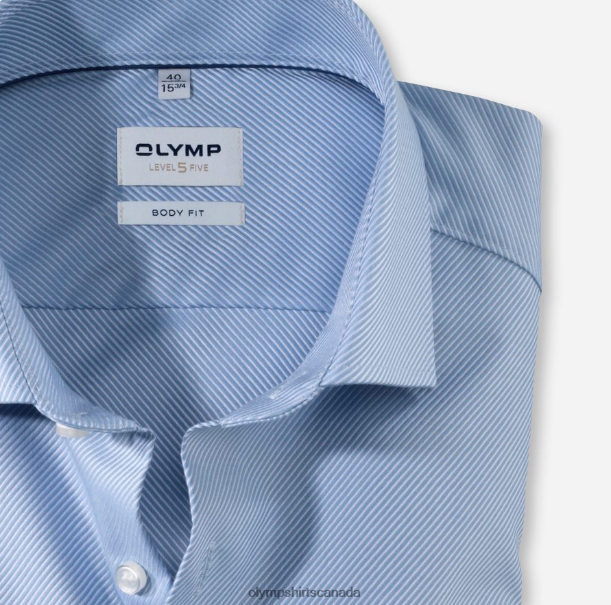 OLYMP Level Five Body Fit Business Shirt Long Sleeve Extra Long Royal Kent Bleu H2P42H884 Clothing