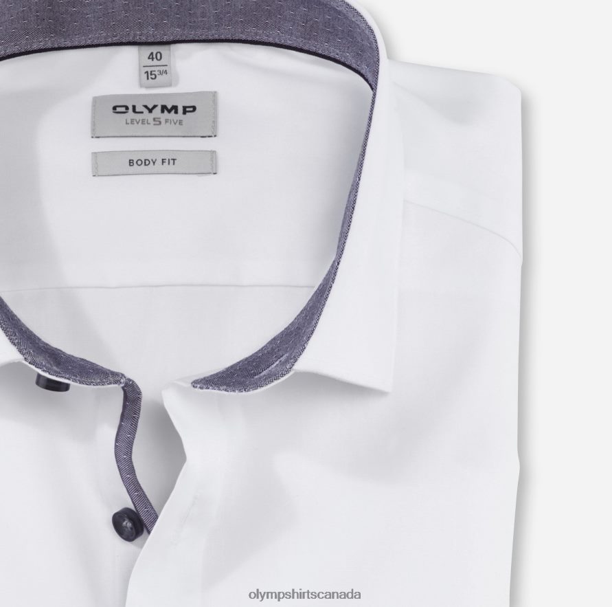 OLYMP Level Five Body Fit Business Shirt Modern Kent Anthracite H2P42H687 Clothing