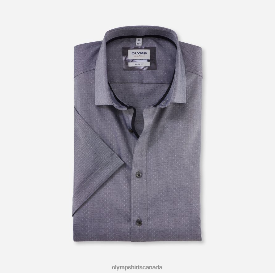 OLYMP Level Five Body Fit Business Shirt Modern Kent Black H2P42H766 Clothing