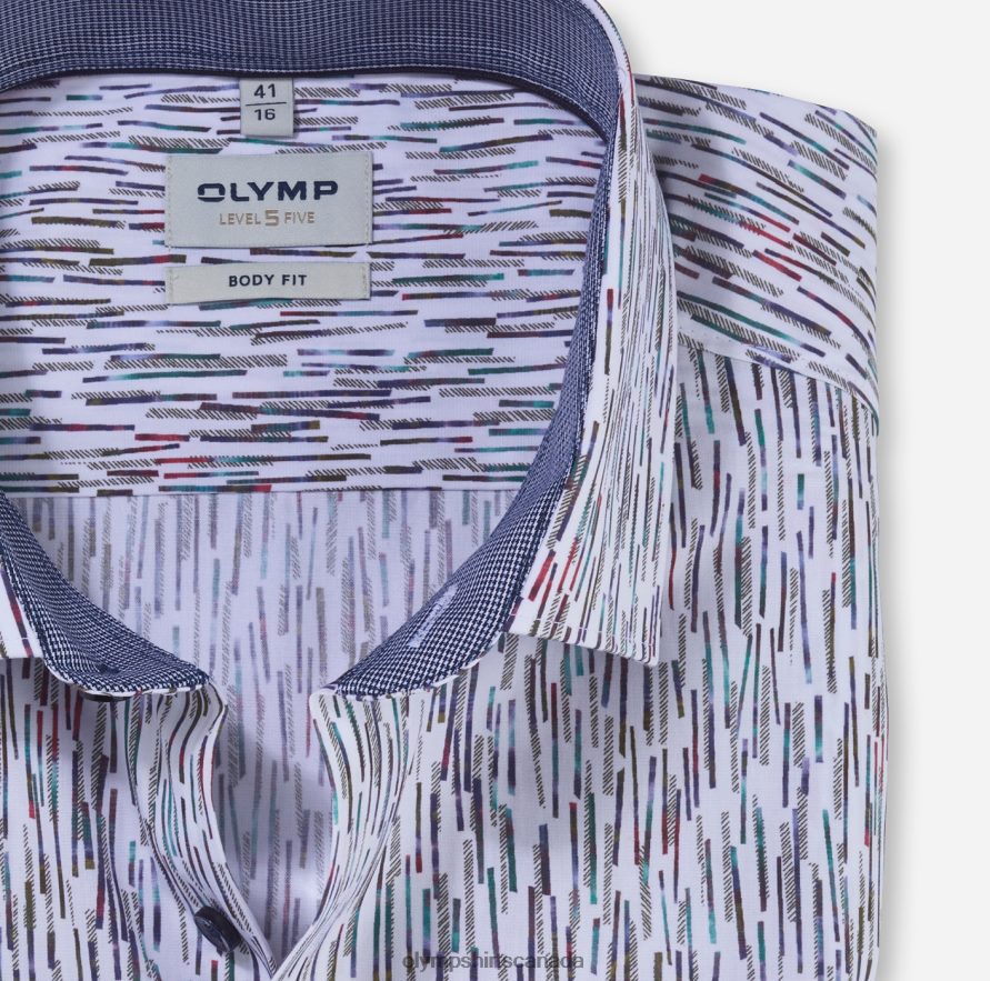 OLYMP Level Five Body Fit Business Shirt Modern Kent Emerald H2P42H714 Clothing