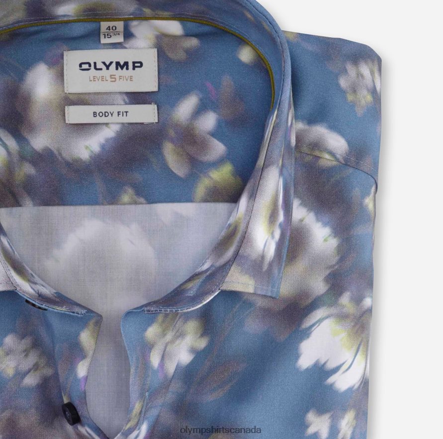 OLYMP Level Five Body Fit Business Shirt Modern Kent Lime H2P42H604 Clothing