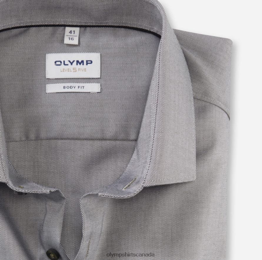 OLYMP Level Five Body Fit Business Shirt Modern Kent Olive H2P42H488 Clothing