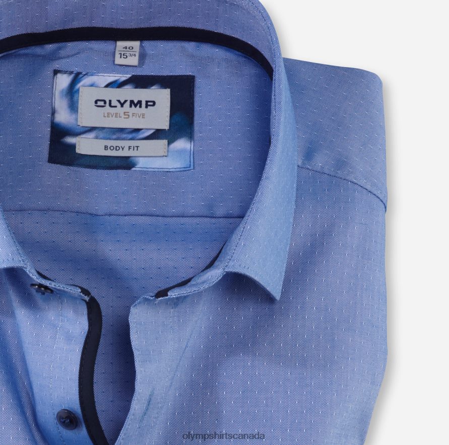 OLYMP Level Five Body Fit Business Shirt Modern Kent Royal H2P42H651 Clothing