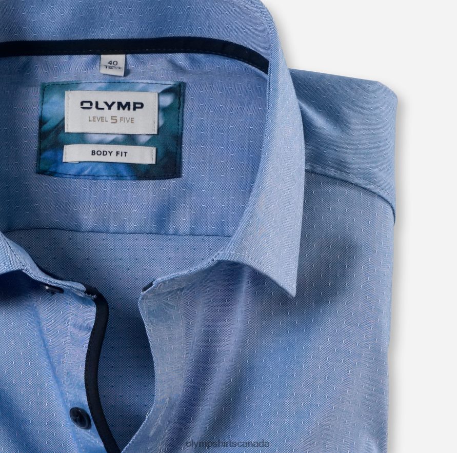 OLYMP Level Five Body Fit Business Shirt Modern Kent Royal H2P42H729 Clothing