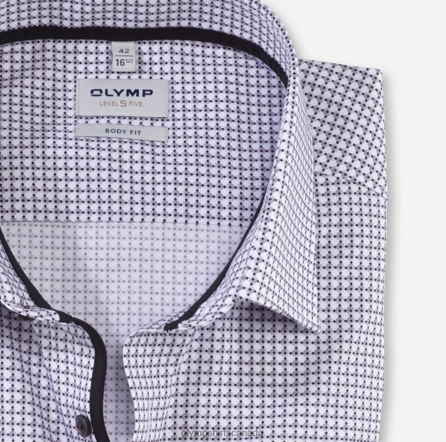 OLYMP Level Five Body Fit Business Shirt New York Kent Black H2P42H359 Clothing