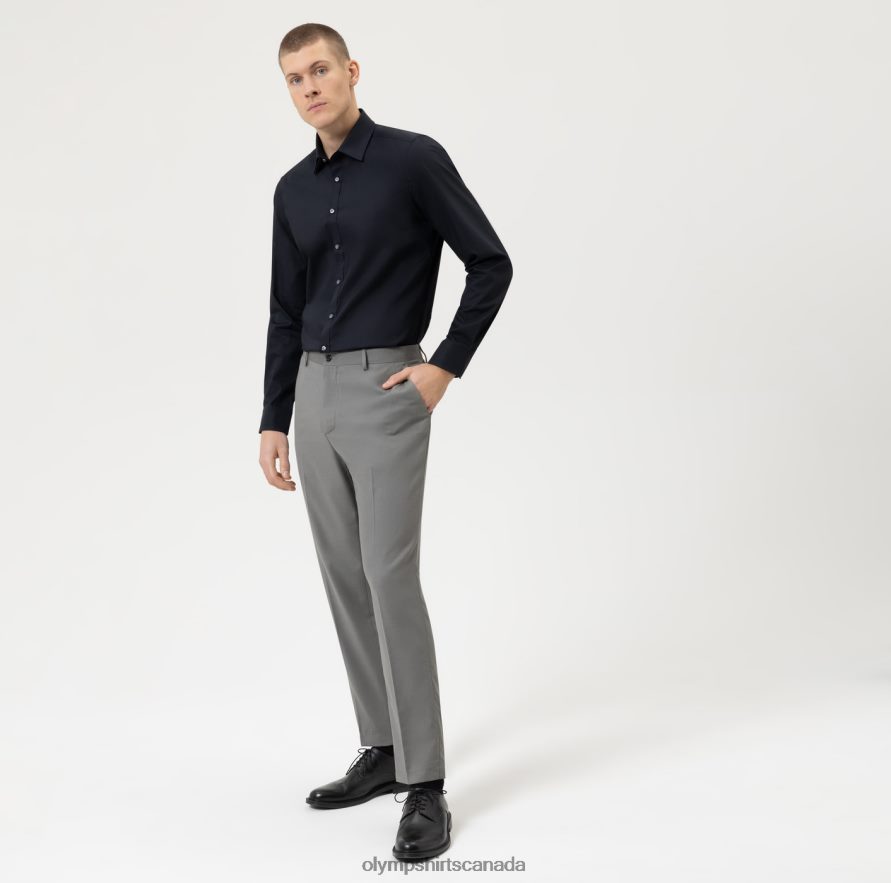 OLYMP Level Five Body Fit Business Shirt New York Kent Black H2P42H852 Clothing