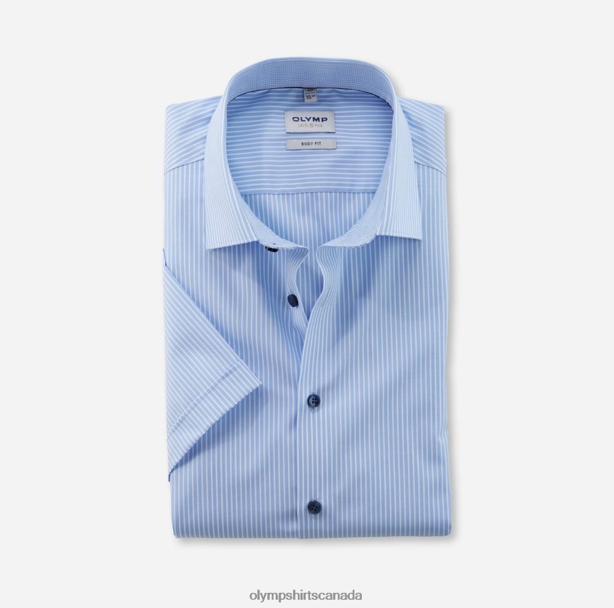 OLYMP Level Five Body Fit Business Shirt New York Kent Bleu H2P42H536 Clothing