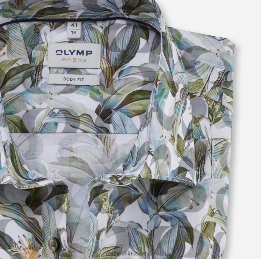 OLYMP Level Five Body Fit Business Shirt New York Kent Brass H2P42H745 Clothing