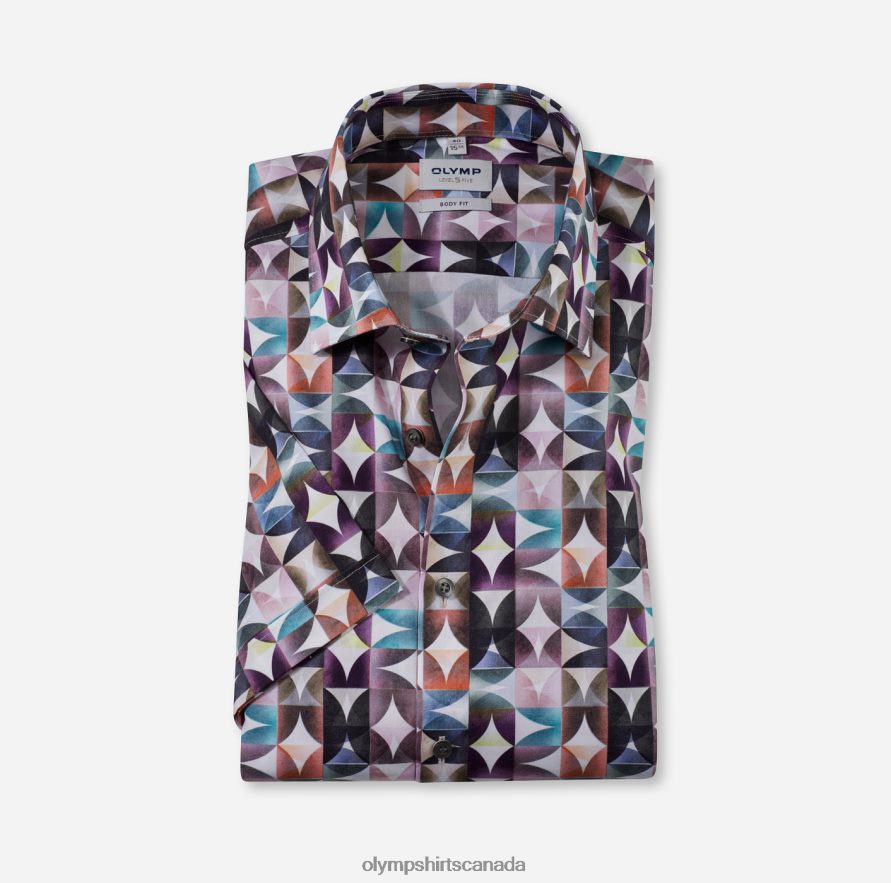 OLYMP Level Five Body Fit Business Shirt New York Kent Fuchsia H2P42H709 Clothing