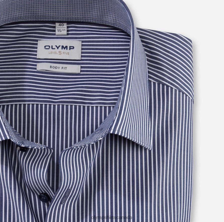 OLYMP Level Five Body Fit Business Shirt New York Kent Marine H2P42H549 Clothing