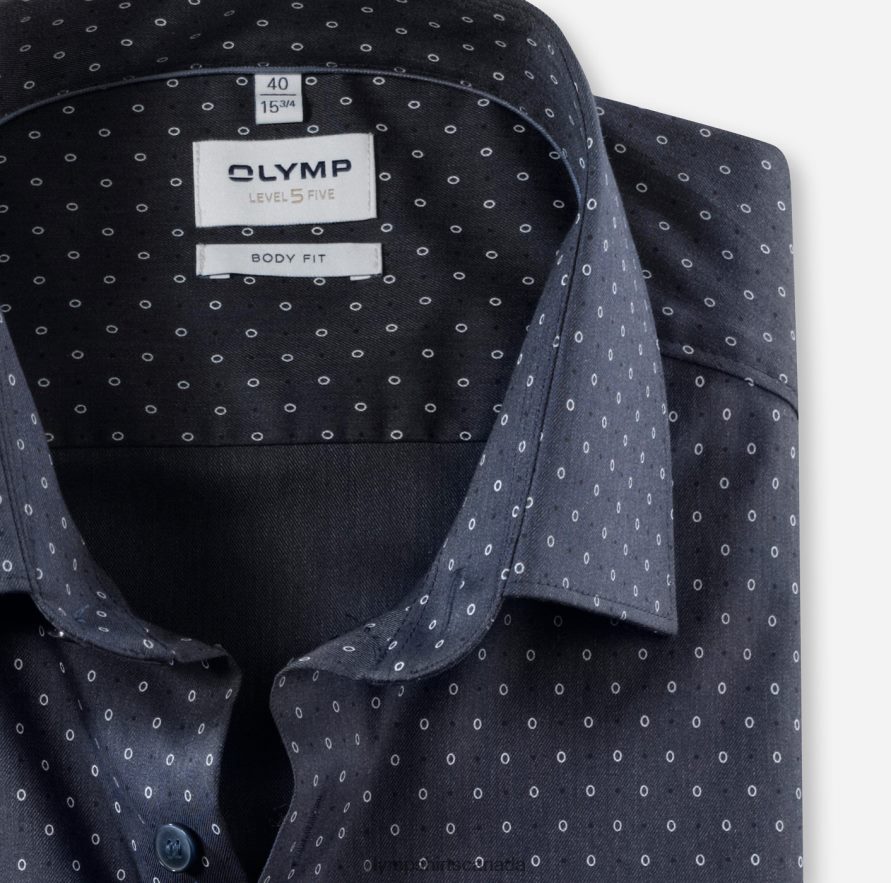 OLYMP Level Five Body Fit Business Shirt New York Kent Marine H2P42H796 Clothing