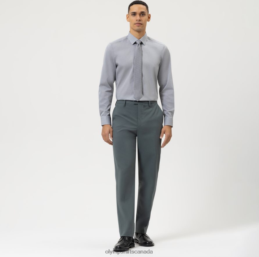 OLYMP Level Five Body Fit Business Shirt New York Kent Medium Grey H2P42H846 Clothing