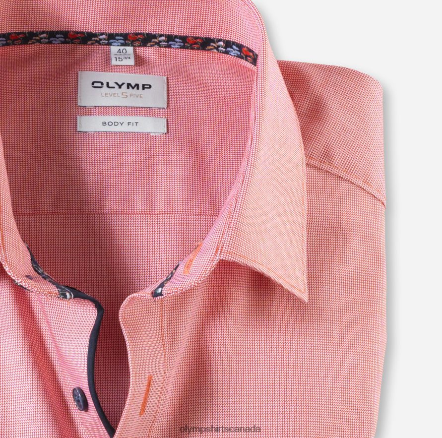 OLYMP Level Five Body Fit Business Shirt New York Kent Red H2P42H360 Clothing
