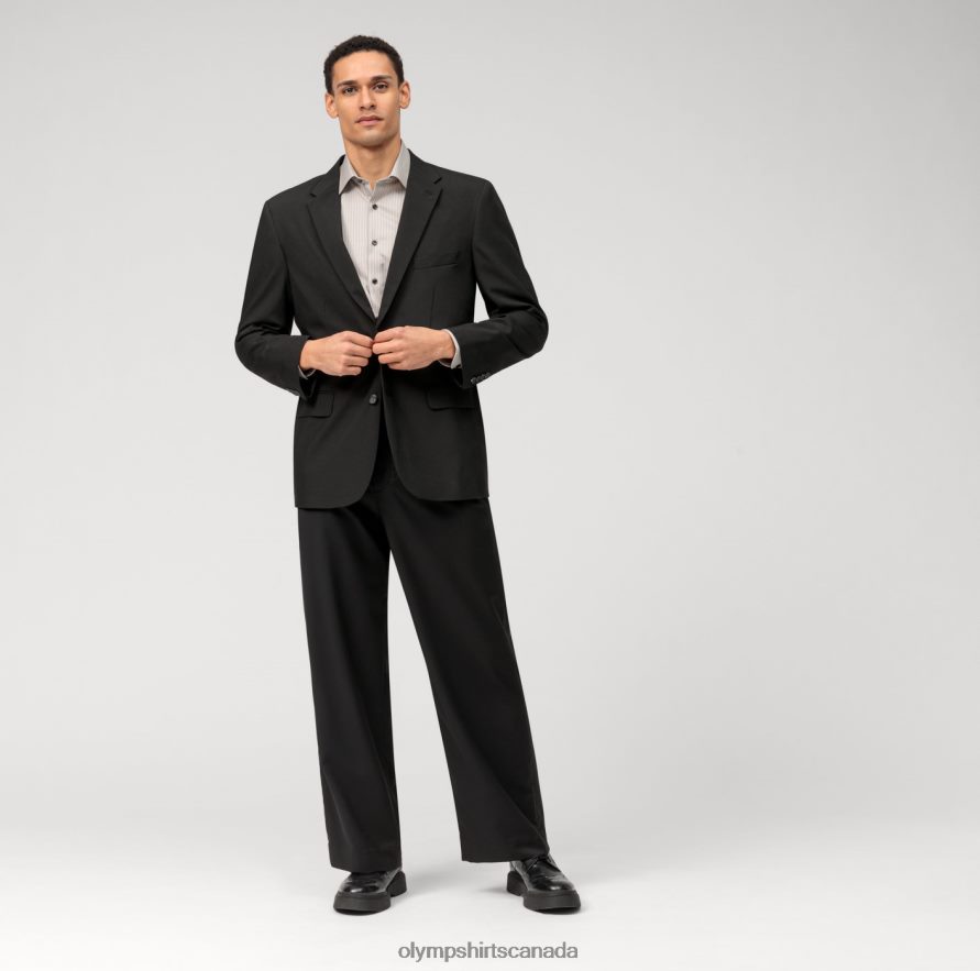 OLYMP Level Five Body Fit Business Shirt New York Kent Taupe H2P42H589 Clothing