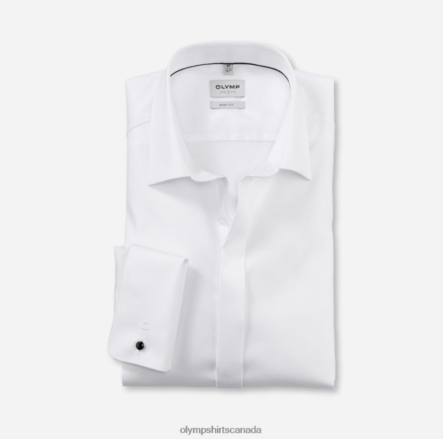 OLYMP Level Five Body Fit Business Shirt New York Kent White H2P42H430 Clothing