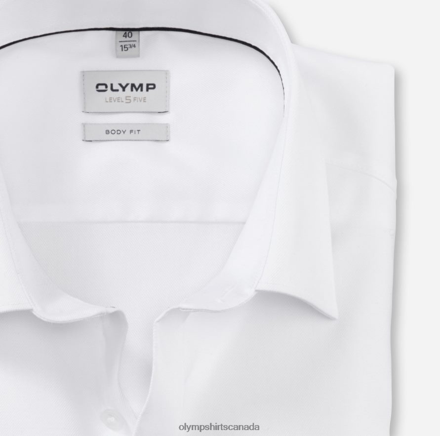 OLYMP Level Five Body Fit Business Shirt New York Kent White H2P42H430 Clothing
