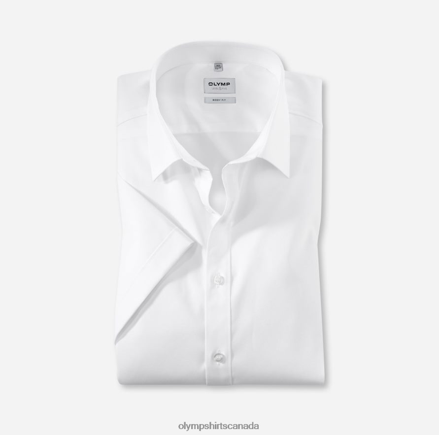 OLYMP Level Five Body Fit Business Shirt New York Kent White H2P42H835 Clothing