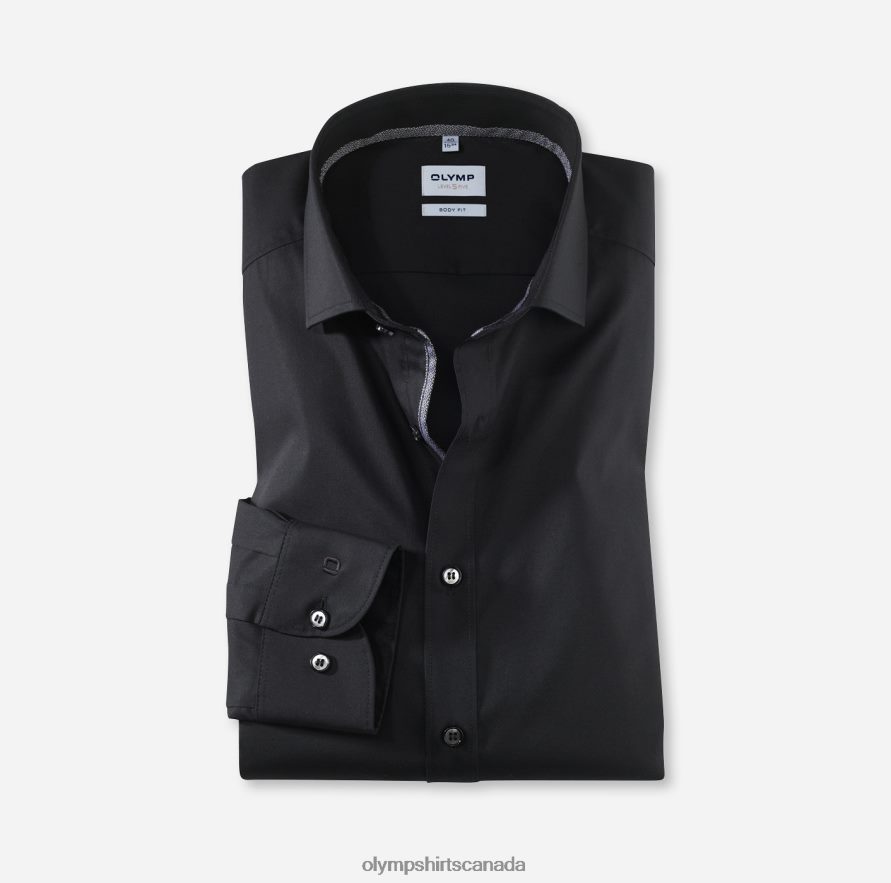 OLYMP Level Five Body Fit Business Shirt Royal Kent Black H2P42H422 Clothing
