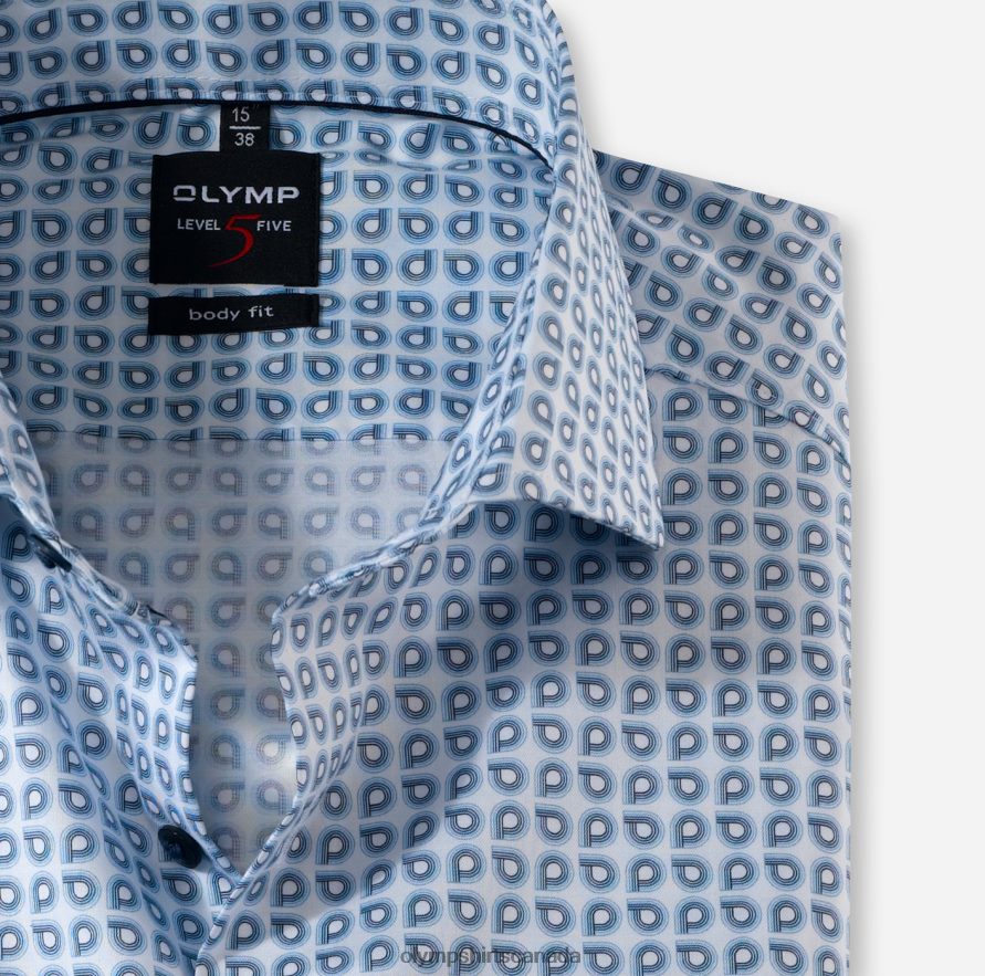 OLYMP Level Five Body Fit Business Shirt Royal Kent Bleu H2P42H818 Clothing