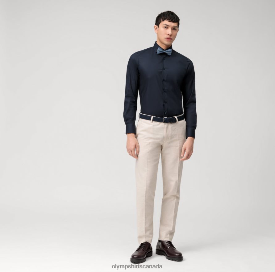 OLYMP Level Five Body Fit Business Shirt Royal Kent Marine H2P42H641 Clothing